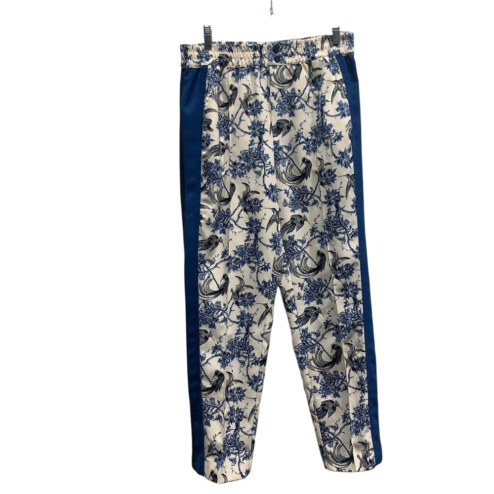 Scotch & Soda Maison Scotch Blue Floral Bird Print‎ Jogger Trousers Size M